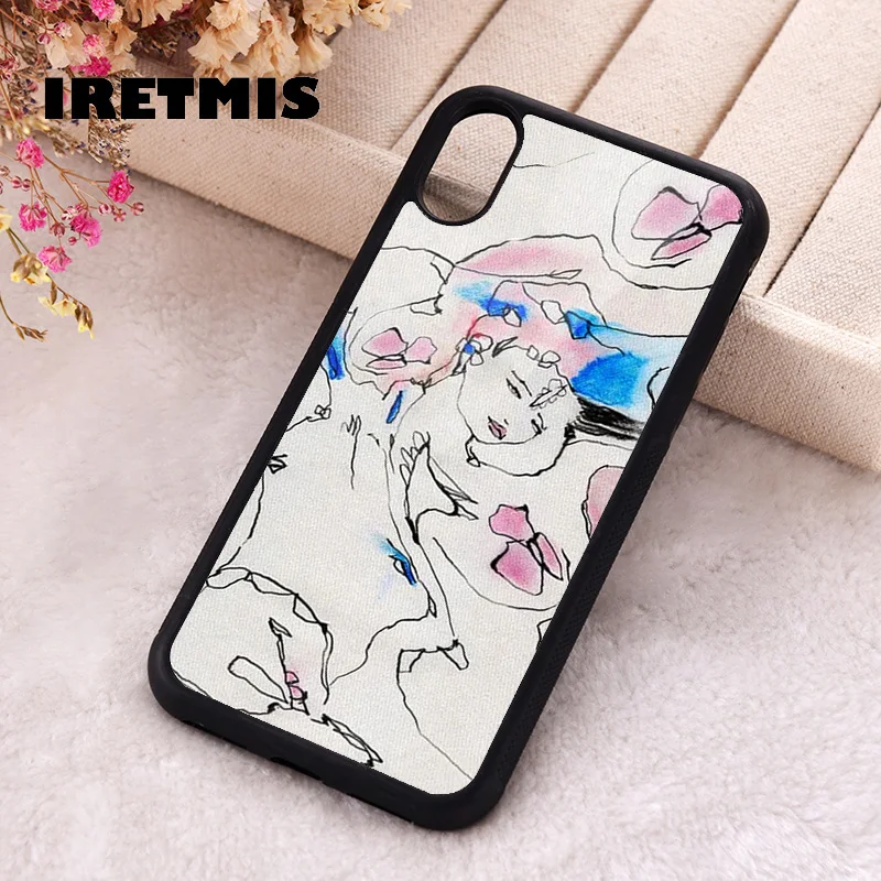 Iretmis Phone Cover Case For iPhone X XS Max XR 11 12 13 PRO MINI 14 15 16 Plus Rubber Silicone Natalie Krim