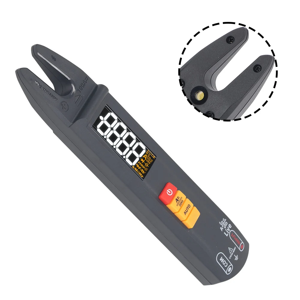 U0 Intelligent Fork Clamp Multimeter with ABS Body Flashlight Function Buzzer Continuity Test and 15 Minute Auto Power Off