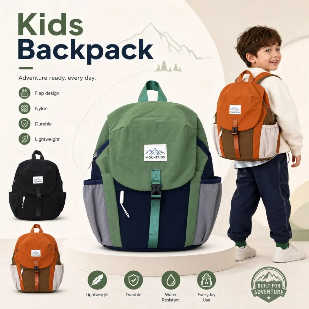 Stylish Lightweight Backpack Quick Dry Nylon Trendy Flap Bag Contrast Color Waterproof Schoolbag For School Outdoor Hiking