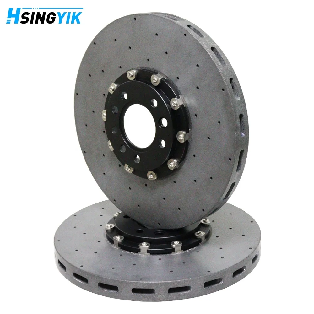 Forged Aluminum Hat Drilled Slotted Racing Parts OEM 4L0615301C 4L0615302C Front Carbon Ceramic Brake Disc For Audi Q7 V12 Tdi