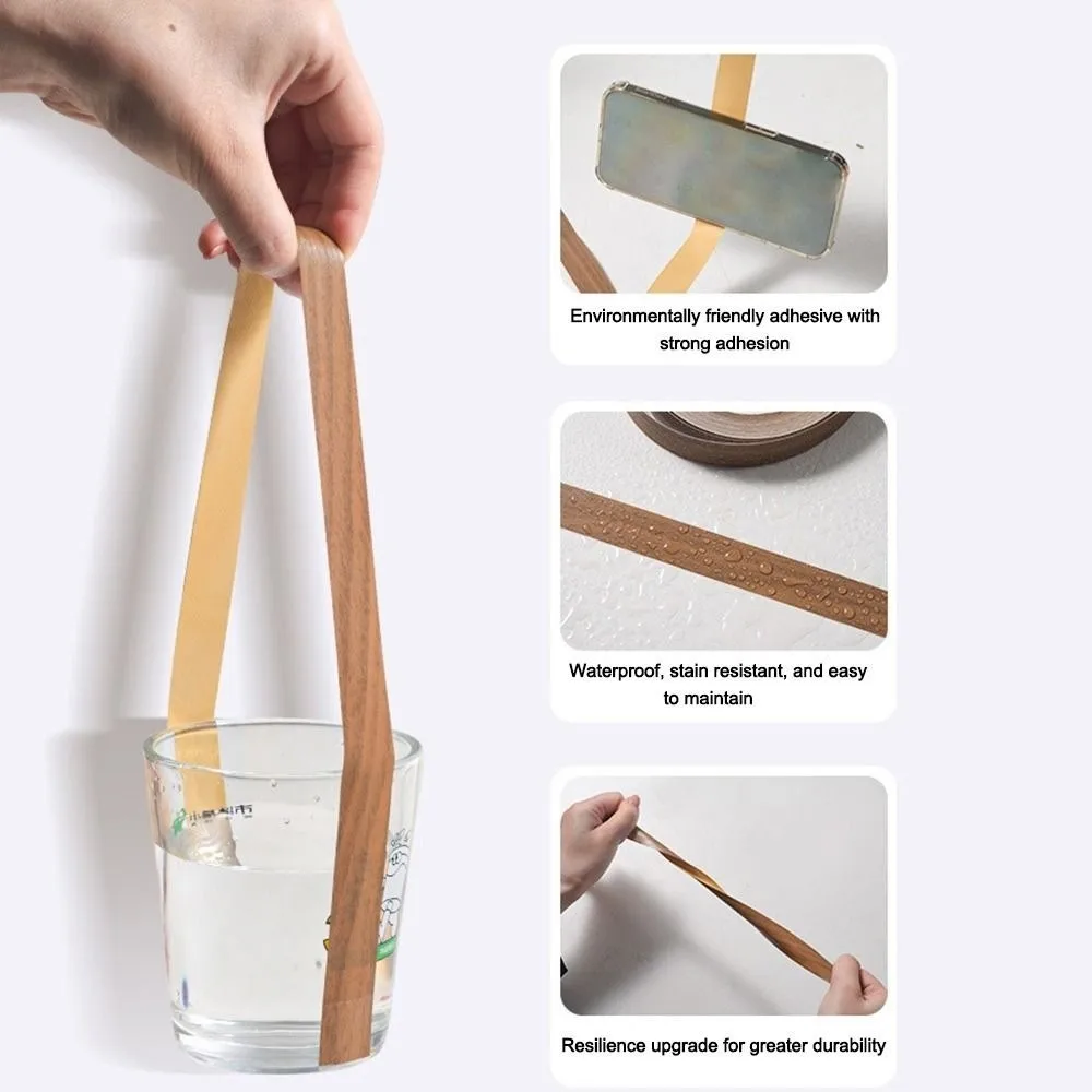 10m*1.5cm Wood Grain Edging Tape Thickened PVC Refurbished Self-adhesive Edge Band Self Adhesive Border Sealing Strips