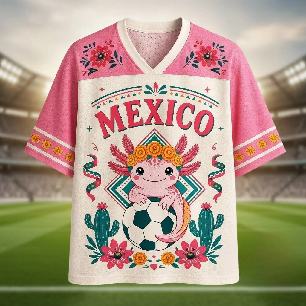 2026 Summer Fashion New Retro Mexican Retro Competition Supporting 3D Printing Outdoor Street Style Loose T-shirt Large