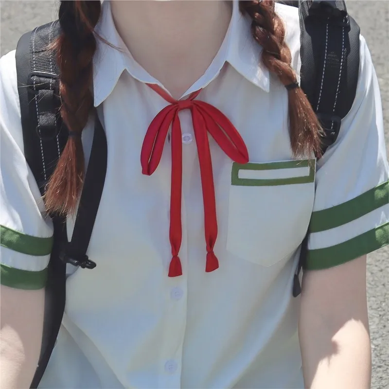 Japanse Uniform Jurk Met Korte Mouwen, Japanse Anime Stijl Jk Top + Geplooide Rokken College-Stijl Matroos Outfit Cosplay Kostuum