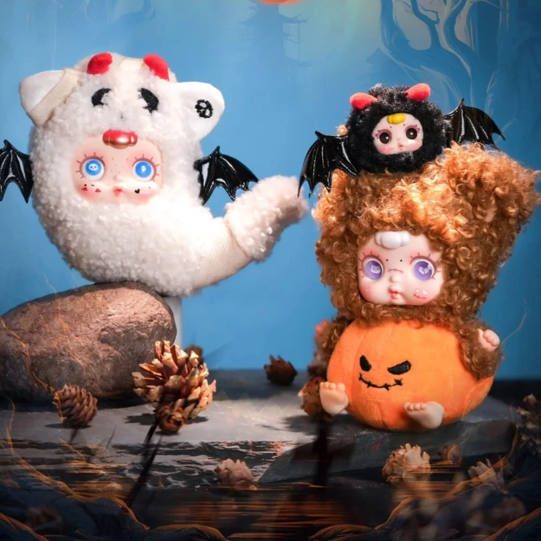 

Halloween Night Elf Plush Keychain Blind Box Cute Figurine Doll Collectible Candy-Themed Adorable Toy Party Gift