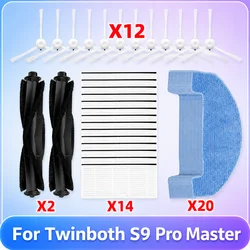 Fit For ( Twinboth S9 Pro Master ) Vacuum Parts Main Roller Side Brush Hepa Filter Mop Cloth Replacement Accessories
