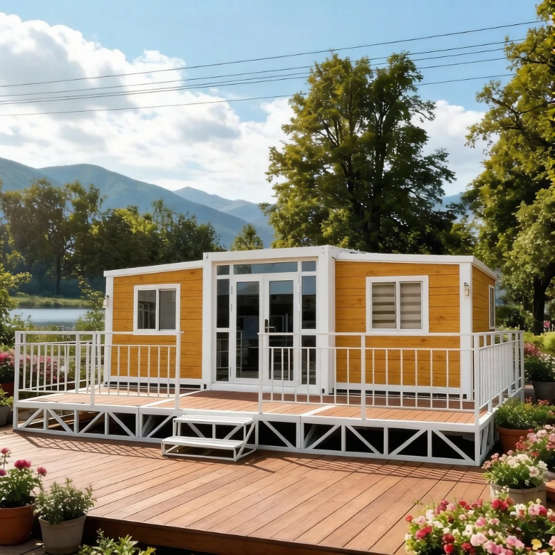 Prefabricated Modular House Forest Cabin Expandable Container House Folding Room Portable Container Steel Garden Rooms Sunroom
