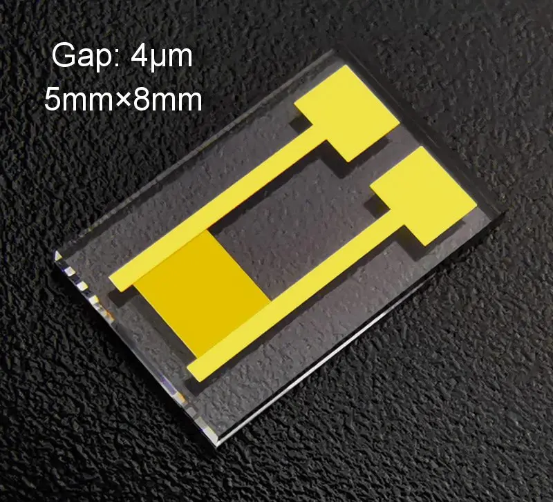 4Micrometre Transparent Interdigital Electrode Quartz Glass Capacitor Array MEMS Gas Biosensor Photoelectric Detection