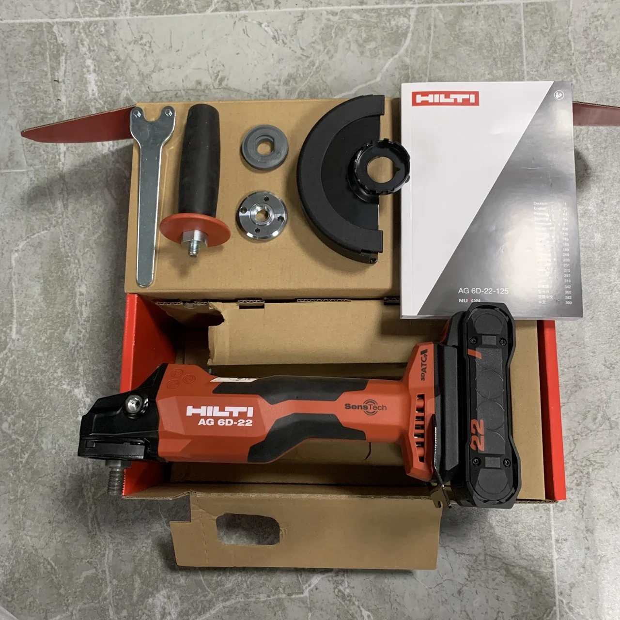 

Hilti NURON AG6D-22 Active Torque Control Lithium Ion 6” Brushless Angle Grinder Includes 4.0AH lithium battery