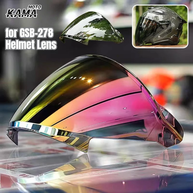 

For GSB-278 Helmet Lens Original Genuine Helmet Accessories Motocross Helmet Electroplated Sunscreen Color HD Visors