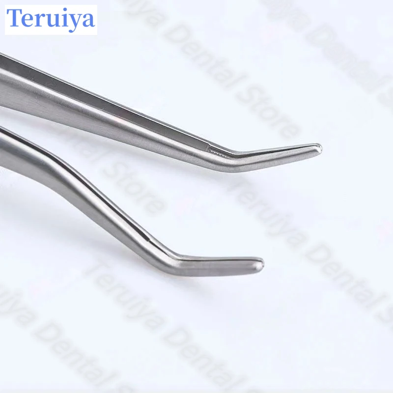 Atraumatic Oral Implantation Forceps - Premium Micro Precision with Concave-Convex Serrated Straight/Curved Tip