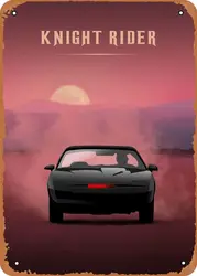 Knight Rider Movies 8 x 12 Inches - Vintage Metal Tin Sign for Home Bar Pub Garage Decor Gifts