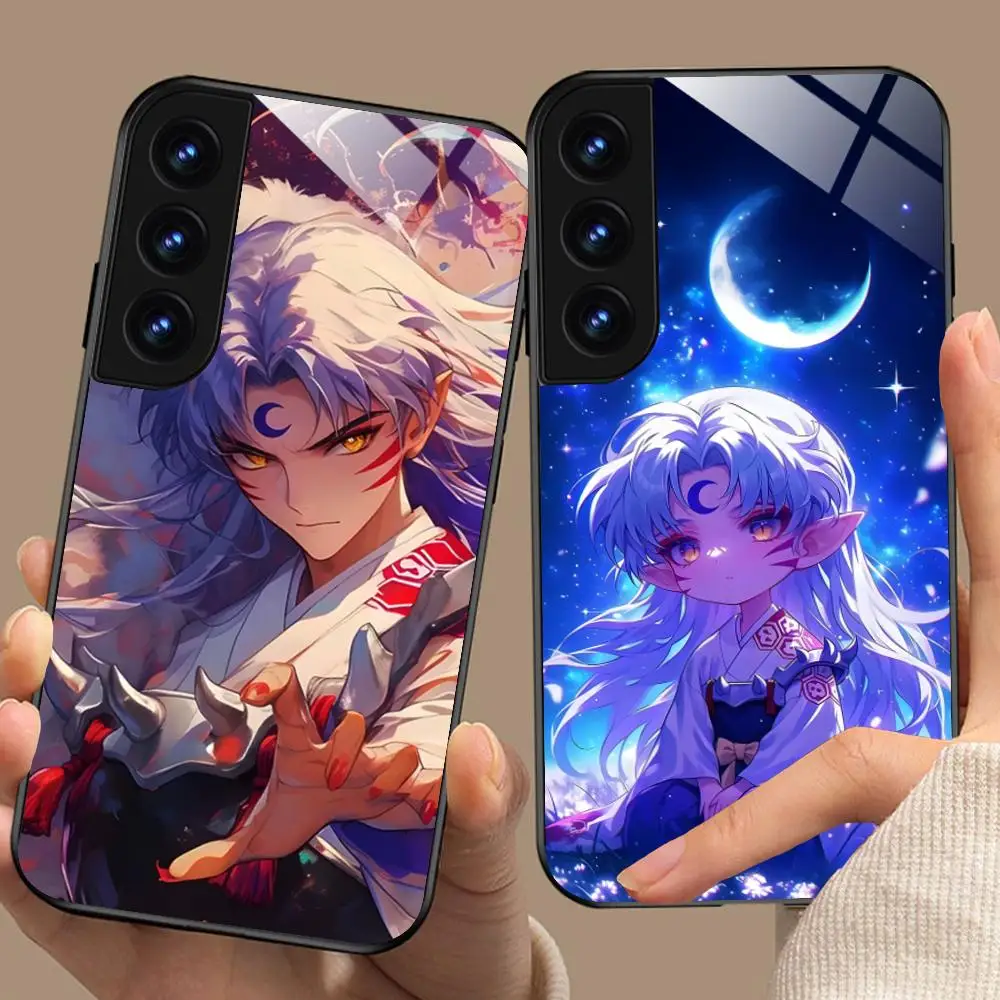 Anime Sesshoumaru Phone Case for Samsung Galaxy S26 S25 S24 S23 S22 S21 S20 Note20 Plus FE Ultra Glass Protective Cover