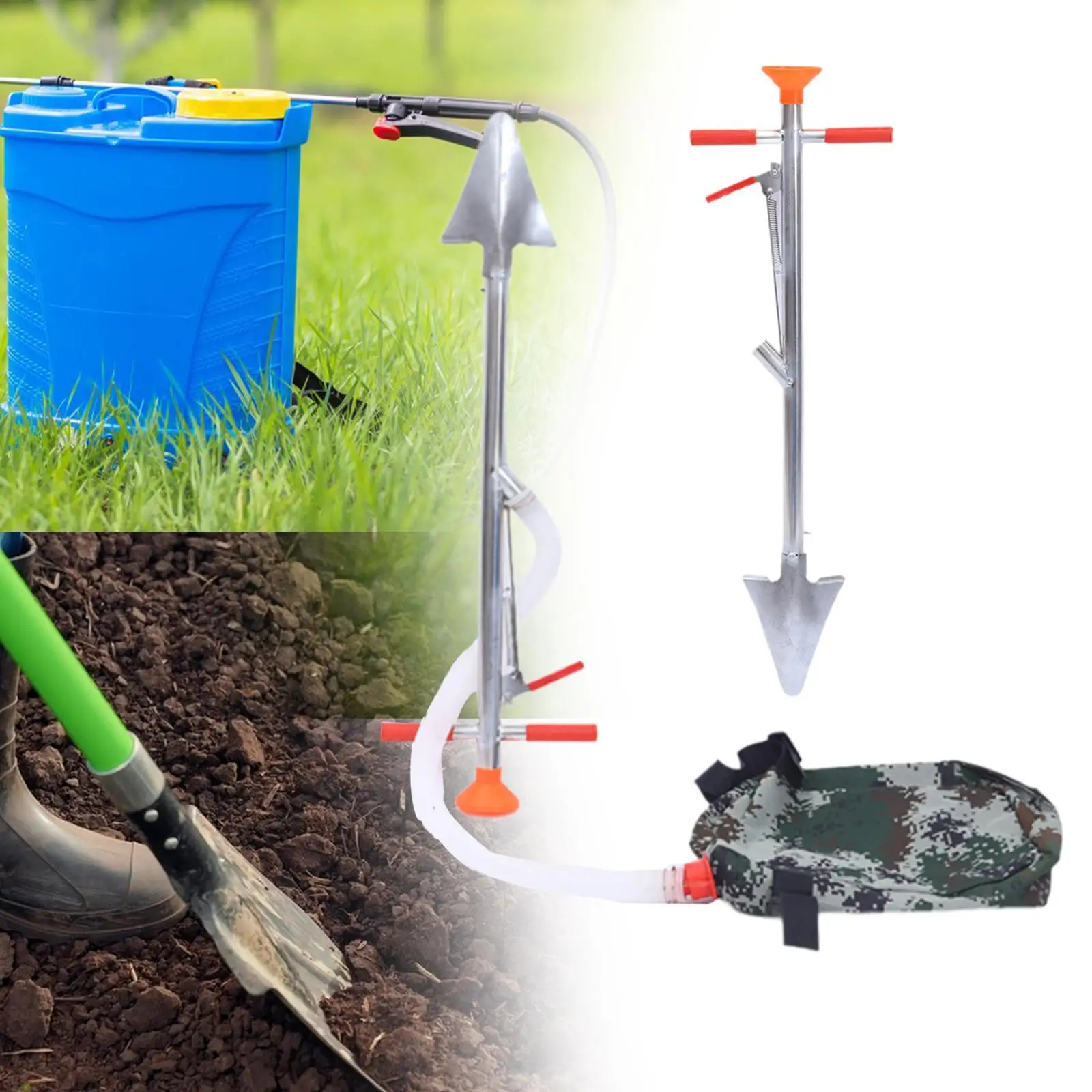 

Fertilizer Spreader,Gardening Tool,Iron with Bag,Garden Backpack Pump Spraying
