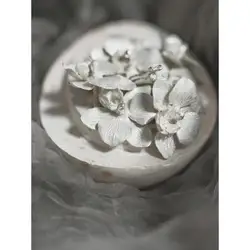 Artistic Temperament Finely Carved Petal Texture Ring Butterfly Orchid Jewelry, Fashionable and Elegant, Party Opening Jewelry
