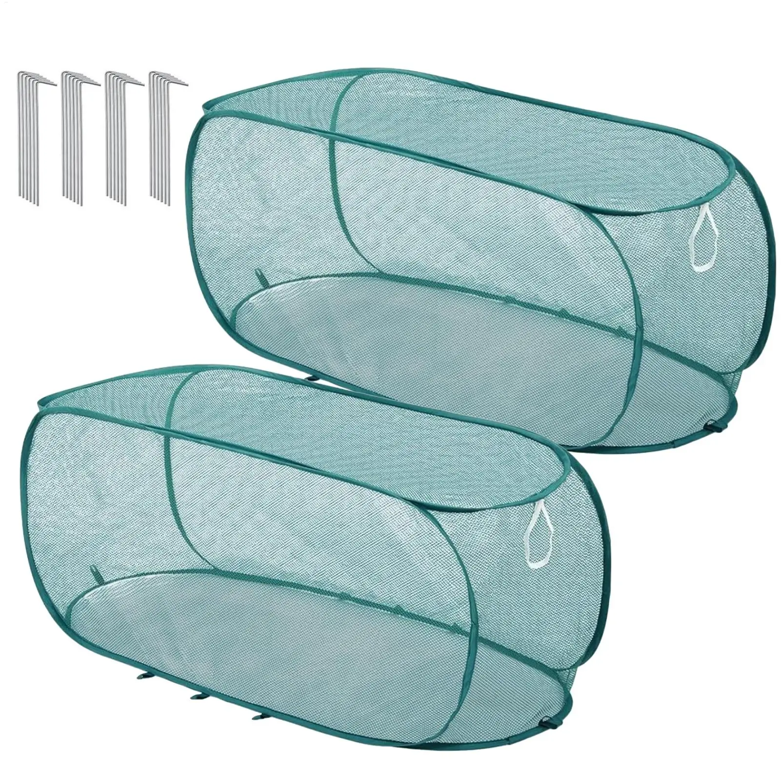 Plant Protector 2 Pieces Pop-Up Fine Mesh Foldable Pop Up Plant Protection Garden Cover for Indoor Outdoor Greenhouse Patio Yard