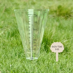 Garden Cone Rain Gauge Transparent Inserted Rain Gauge Equipment for Landscaping Indoor Outdoor Garden Yard Decoration