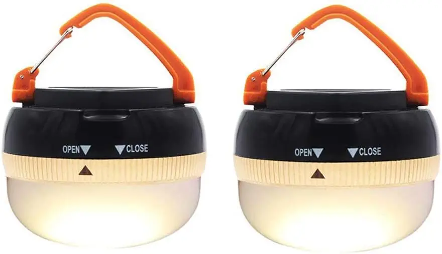 

2 Pack LED Lantern Portable Camping Lights with 5 Modes and Retractable Hook for Outdoor Tent