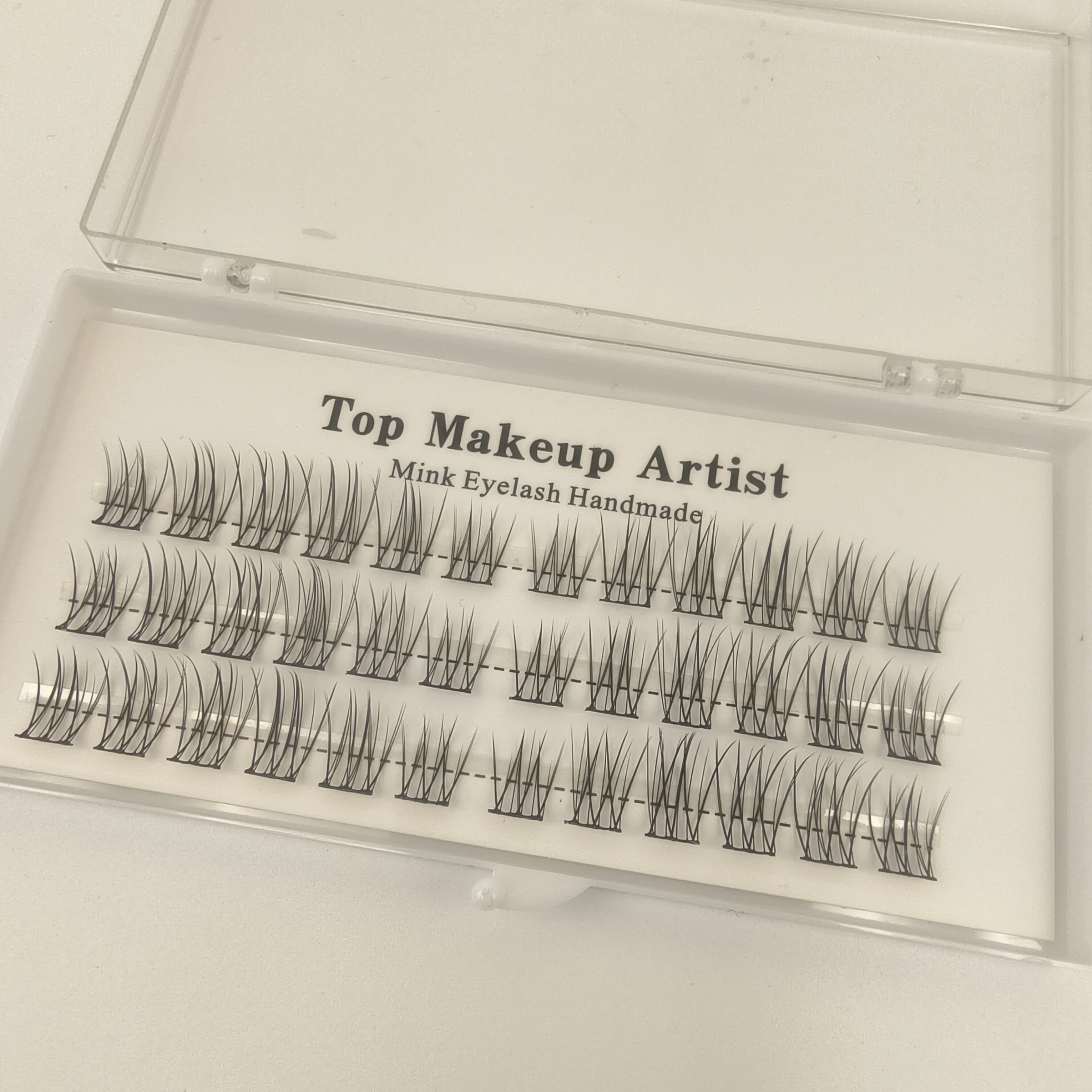 RB001 Handgefertigte Wimpernverlängerung, segmentierte falsche Wimpern, Cluster-Wimpernbündel, weiche Wimpernbänder, Make-up-Wimpern – Detail 3