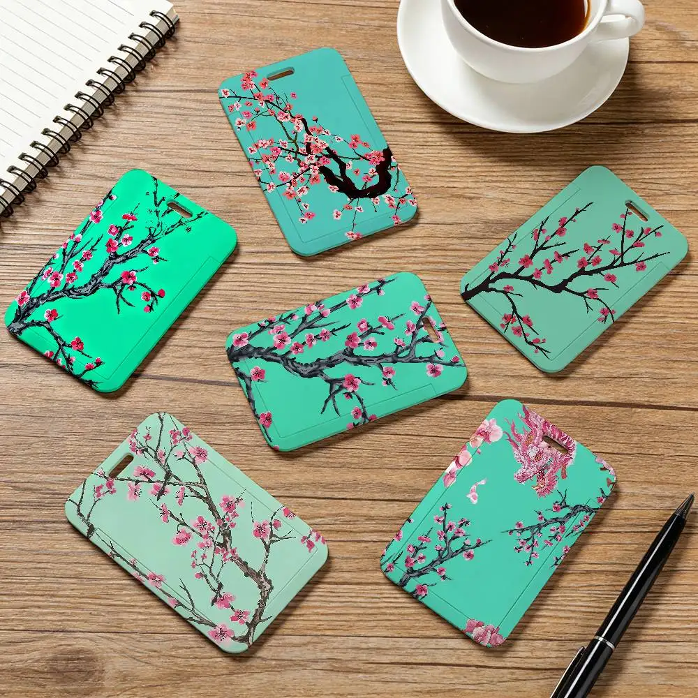 Fashion A-Arizona Green Tea Pocket Credit ID Card Badge Tag Bus Card Holder Pass Case With Neck Strap Lanyard