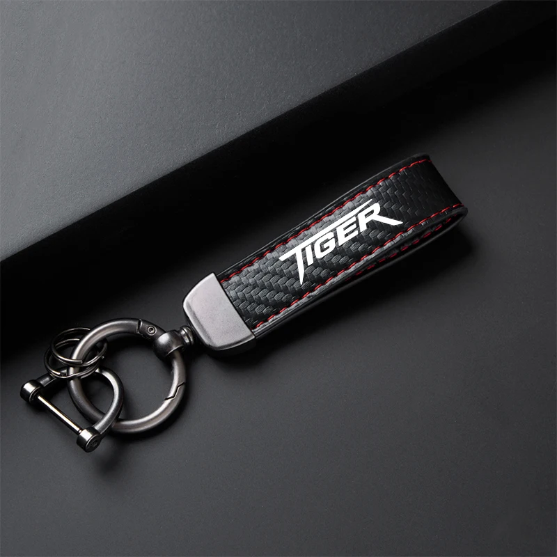 For Triumph TIGER 800 XR XRX XRT XCX XCA XC 2015-2023 Accessories High-Grade Carbon Fiber Motorcycle Keychain Holder Keyring