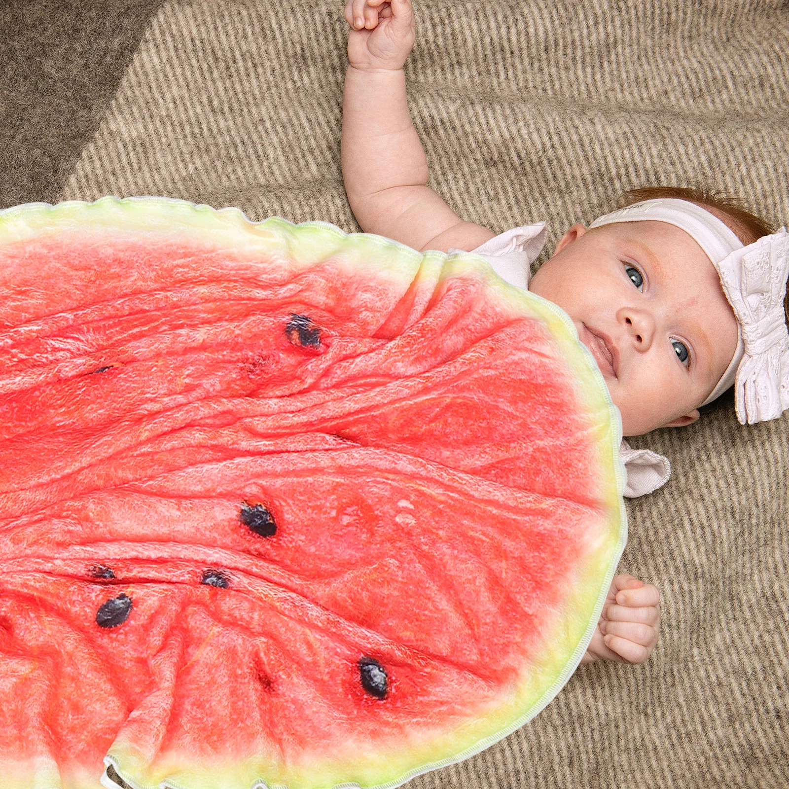 

1Set Watermelon Baby Blanket Flannel Swaddle Set Cap Toddler Soft Comfortable Newborn Gift Swaddle Blanket Flannel Baby Blankets