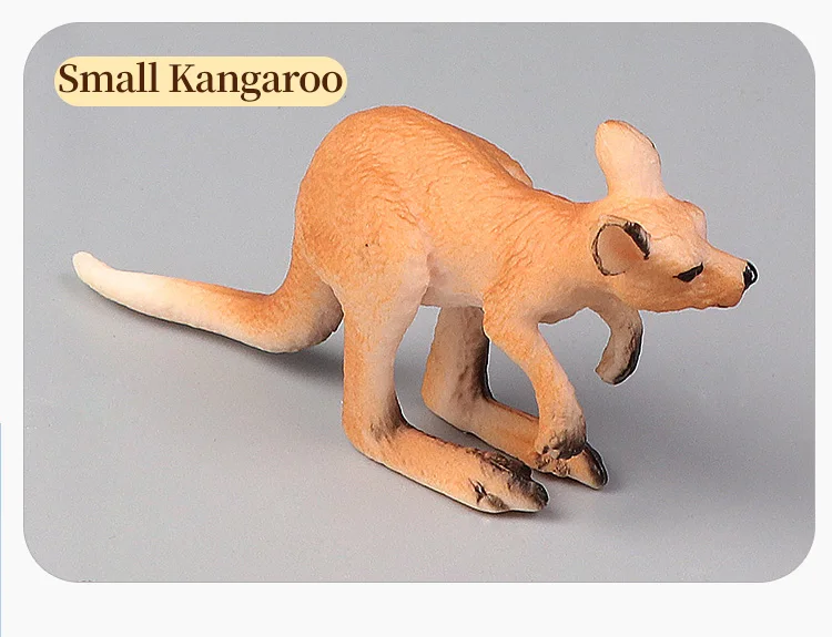 Neues Wildlife World Känguru-Set, solide Simulation, Tier-Actionfiguren, Lernspielzeug für Kinder – Detail 6
