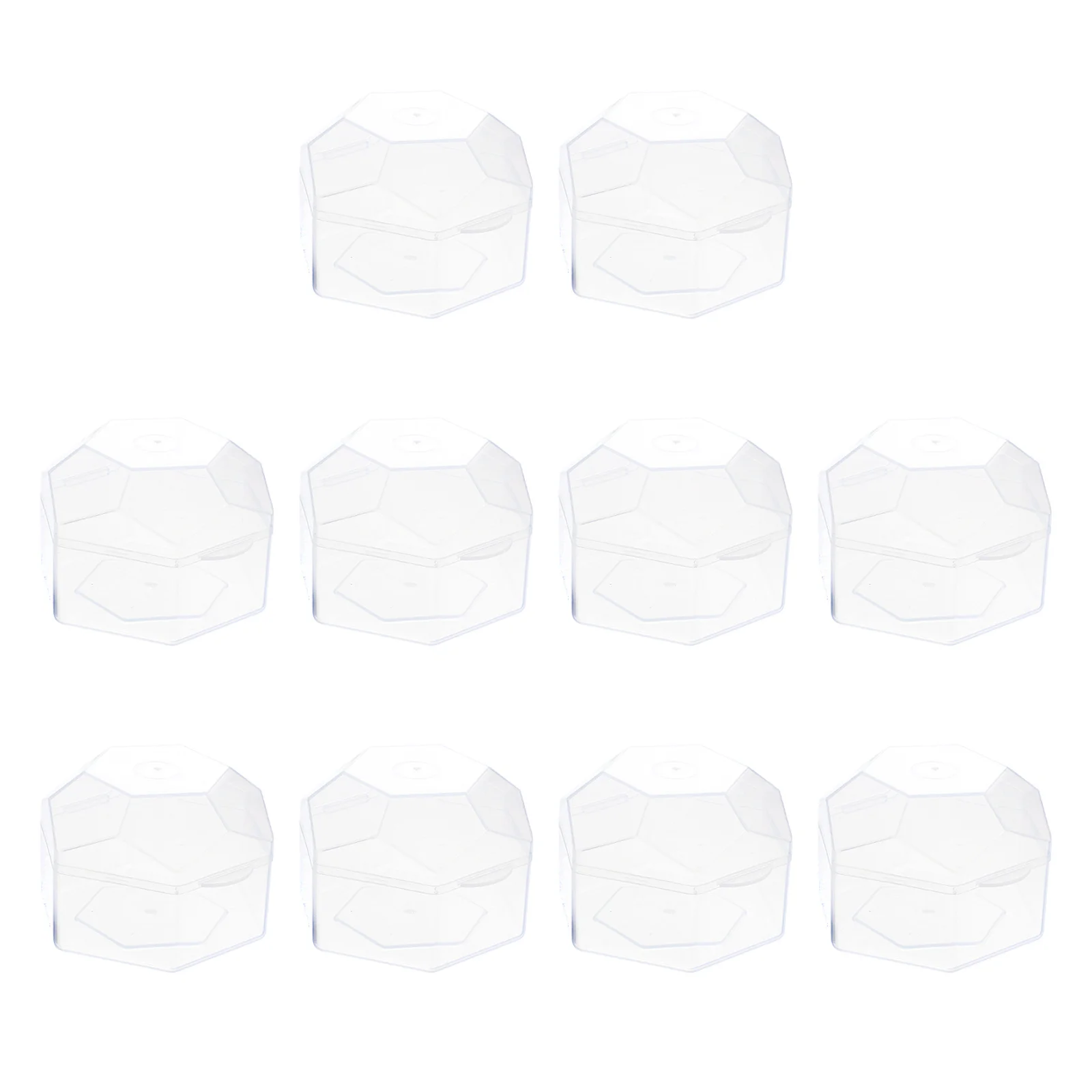 10Pcs Pacifier Storage Box Baby Premium PP Material Portable Safe Case for Pacifier Clips and Small Accessories Transparent