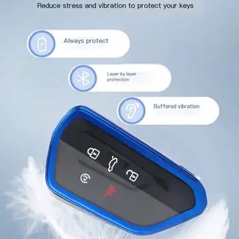 Průhledný kryt klíče od auta z TPU pro Volkswagen Golf 8 MK8 ID 4 2023 CROZZ ID.3 Škoda A8 Octavia SEAT Leon Formentor Tarraco 6 nejlepší prodej pouzdro na klíče od VW - №6