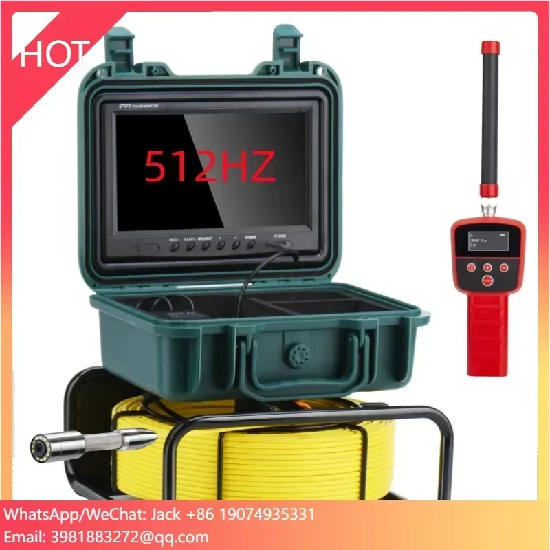 HD IP68 Waterproof Industrial Cctv Analog Camera System 512HZ Transmitter Reception Drain Sewer Pipe Inspection Cameras
