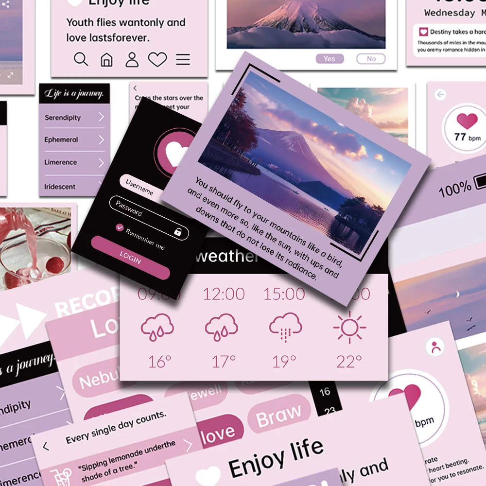 30 Stück Purple Share Today Sticker Pack Aufkleber für Telefon Scrapbook Koffer Skateboard Helm DIY Graffiti wasserdichte Aufkleber