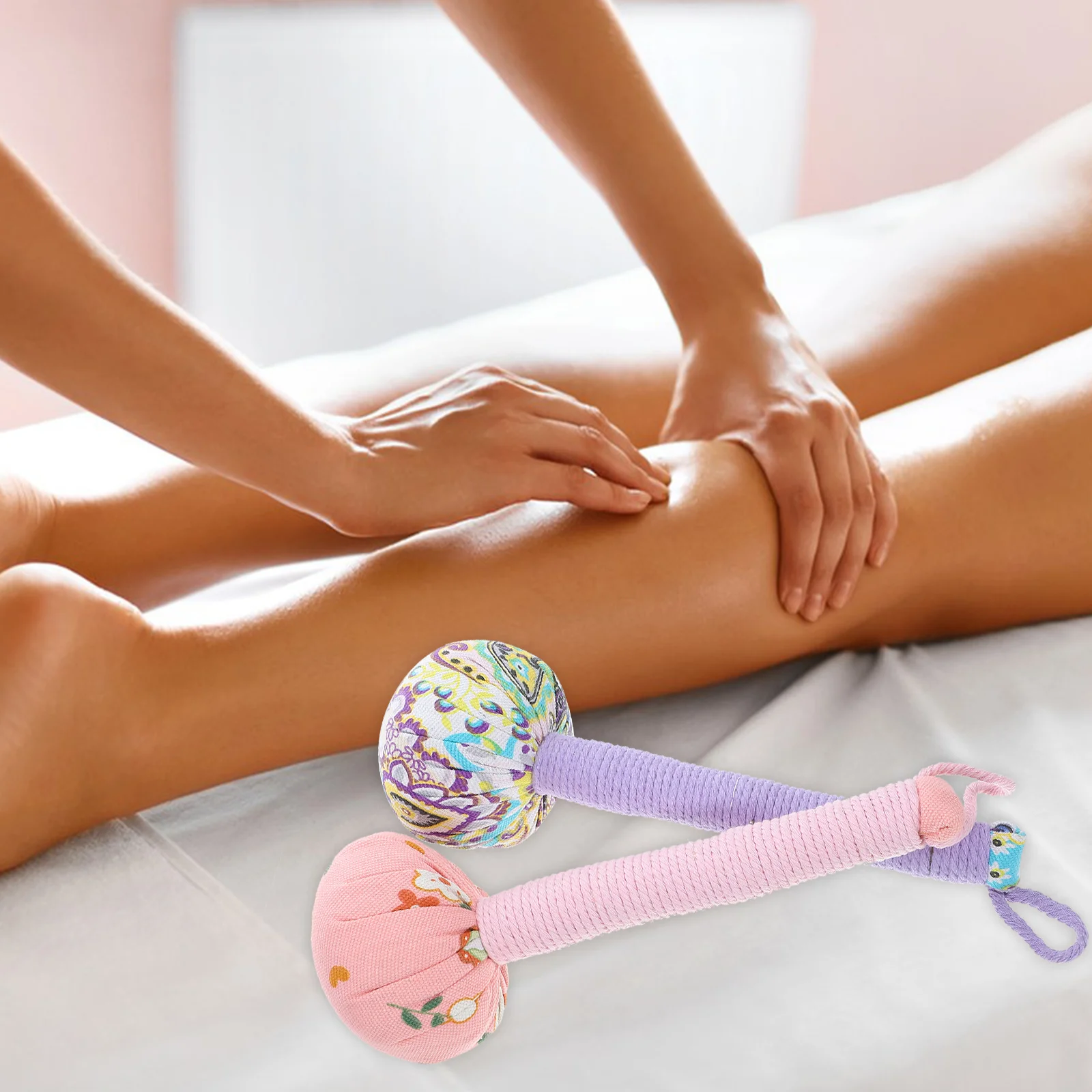 2 Pcs Body Moxibustion Hammer Foot Massager Shoulder Massaging Tool Multifunction Father Manual