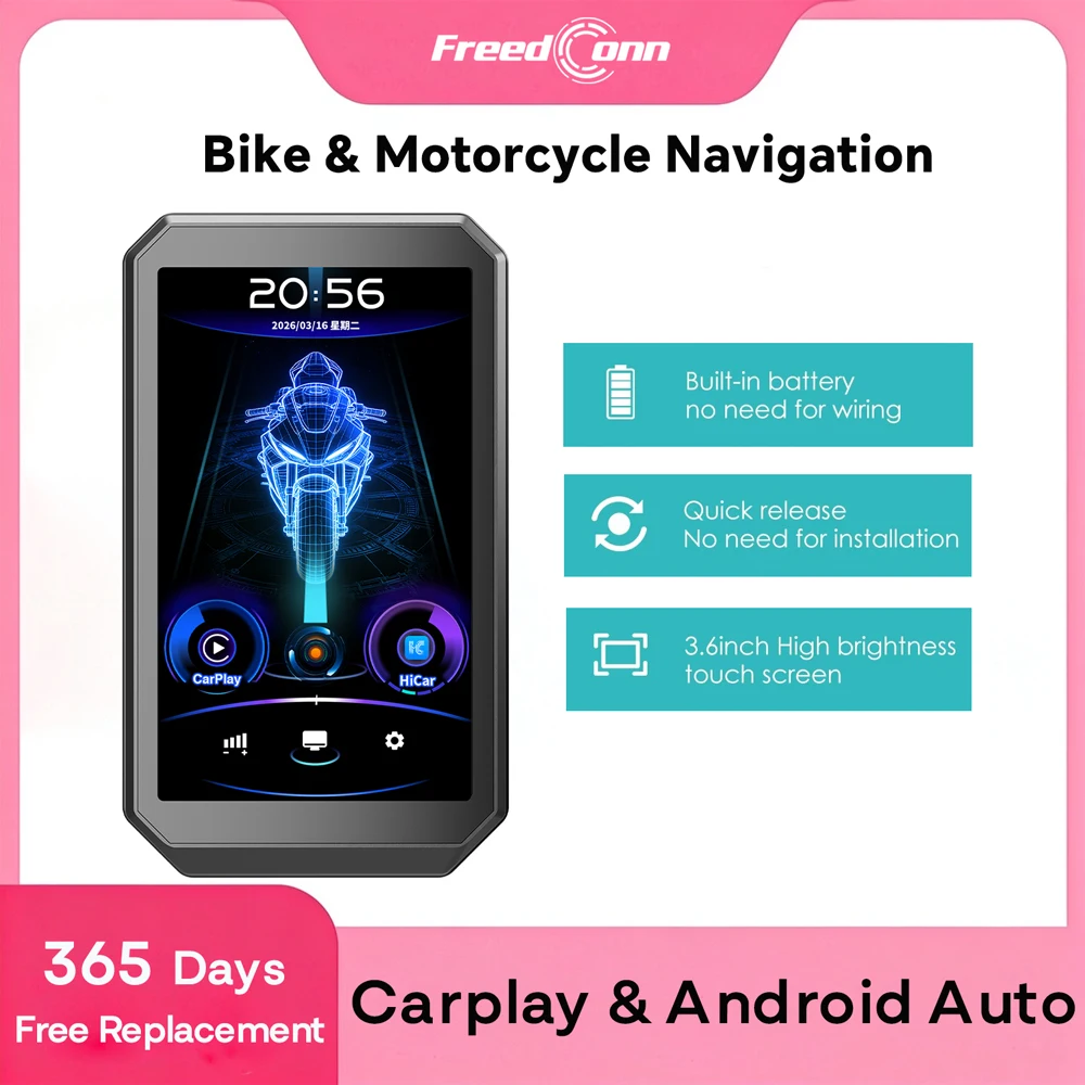 freedconn-navigation-sans-fil-pour-velo-et-moto-2-en-1-carplay-android-auto-ecran-intelligent-pour-cyclisme-36-pouces-ip66-batterie-3000-mah