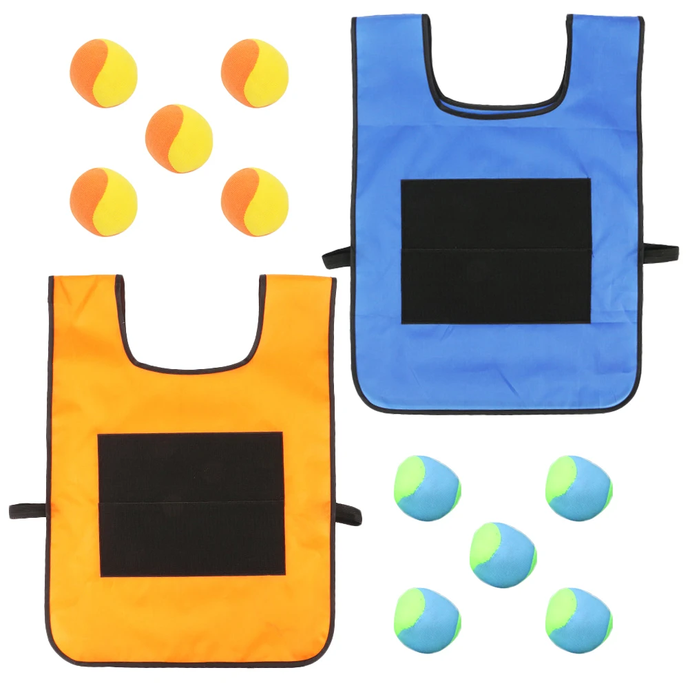 

Sticky Ball Vest Toy Set 2 Sets Kids Garden Outdoor Catch Game Balls Sports Parent-child Fun Activity Practical