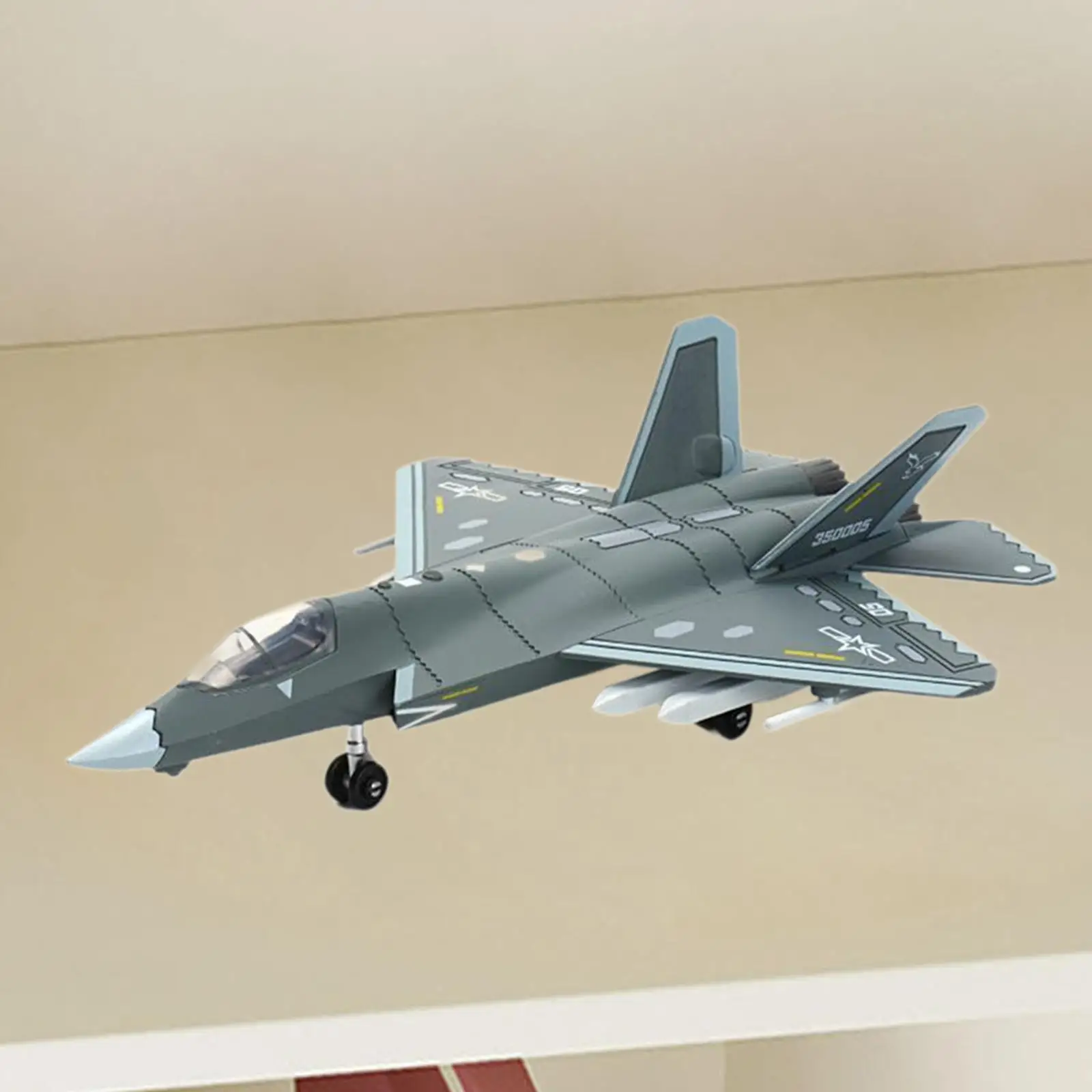 1/72 J35 Airplane Aircraft Display Ornament, Simulation Plane Fighter for Table, Cafe, Bar Decoration Birthday Gifts