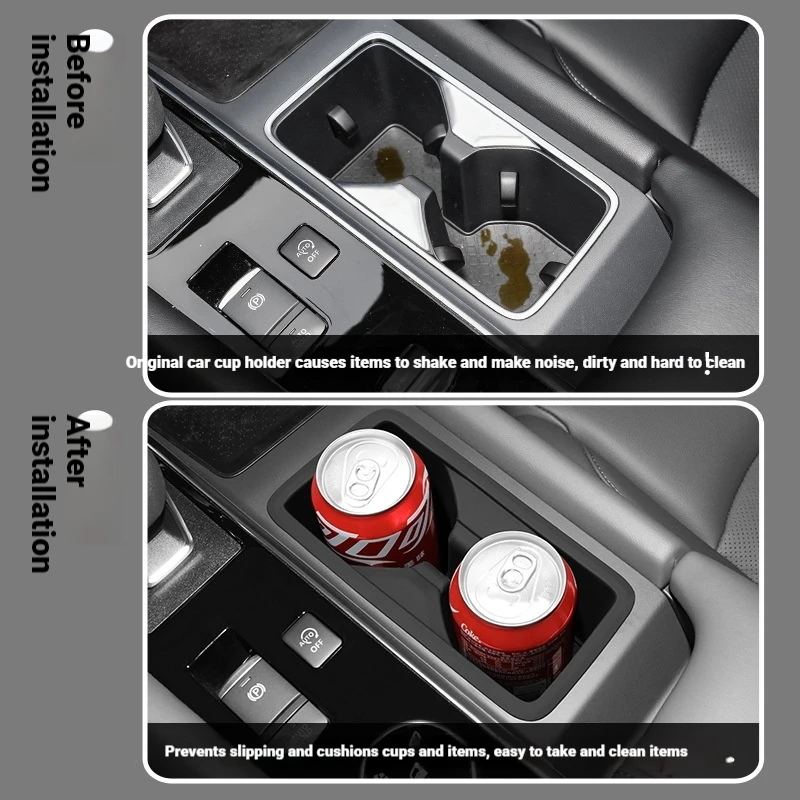 It is suitable for 24 Nissan land exploration central control anti-slip shock-absorbing water cup sleeves limit water cup holder