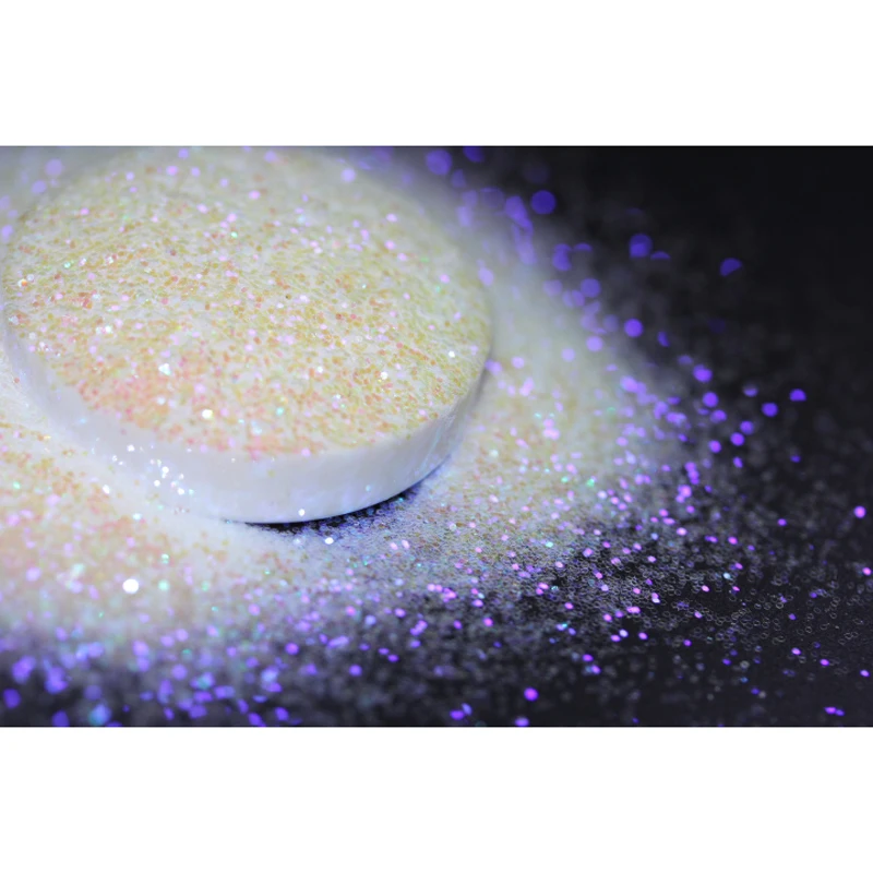 Ultra Fine Colorful Spark - Solvent Resistant White Iridescent Glitter -  - 015 Size, 0.5 mm