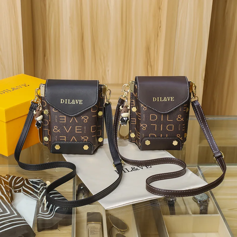 

New style small square bag with cross body printing shoulder casual and fashionable mini phone bag for lady