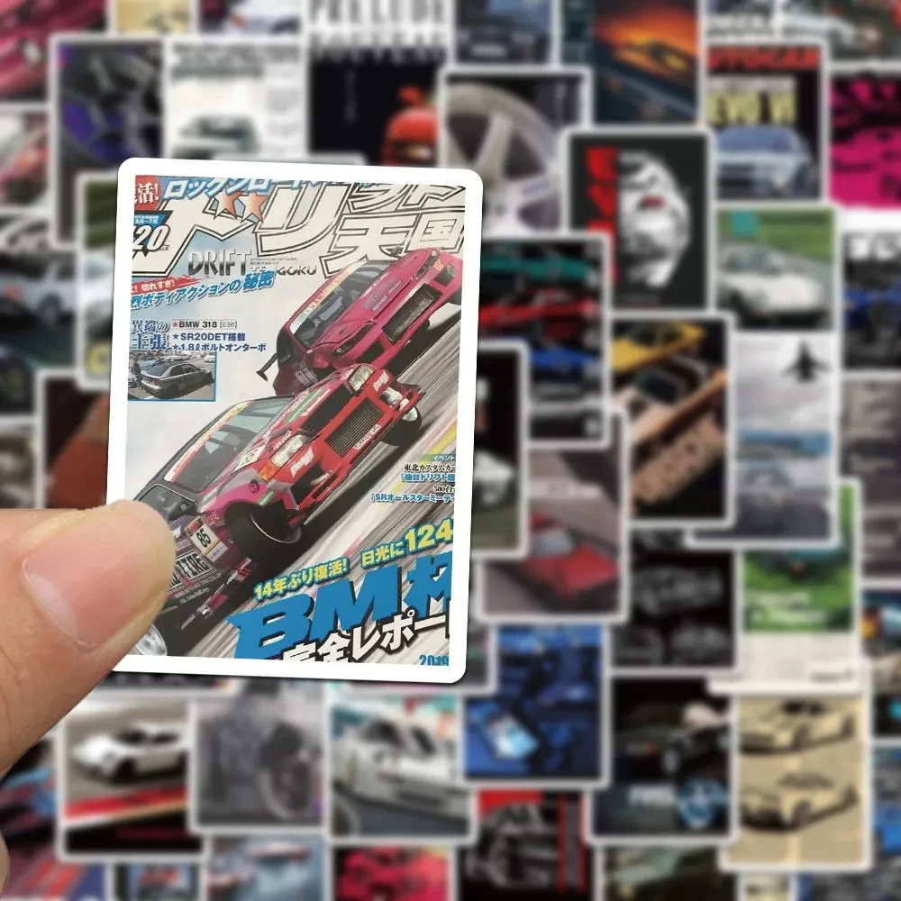 Picture 5: 10/30/50pcs JDM Retrofit Racing Car Poster Stickers Classic Cool Sticker Decorative Skateboard Phone Notebook Waterproof Sticker