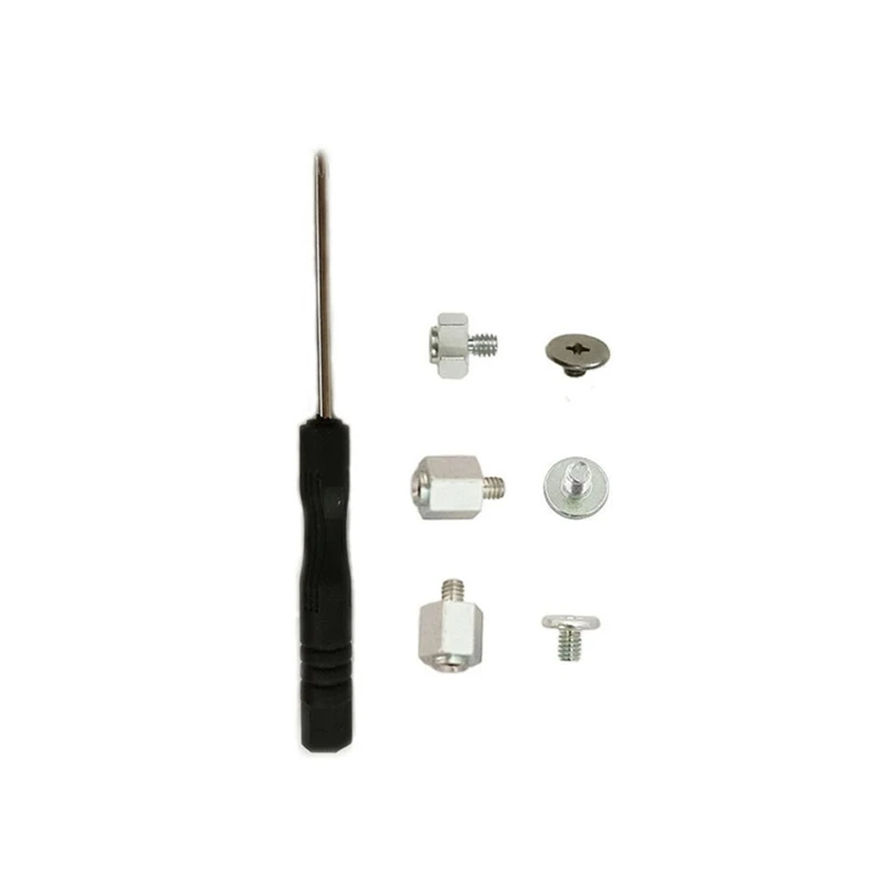 SSD Mounting Scews Kit External Hex Flat NVMe Screw for M.2 Carbon Steel Nut Philip for Head Screw with Screwdriver