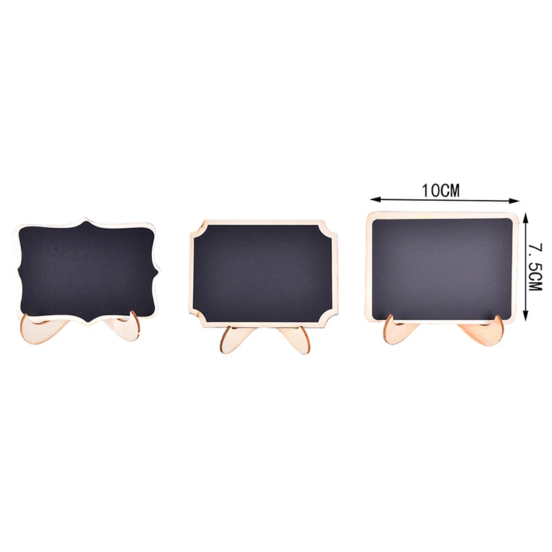 1Pcs Mini Blackboard Ornaments Wooden Whiteboard Message Chalkboard Stand Decoration Table Display Sign Crafts Home Office Tool