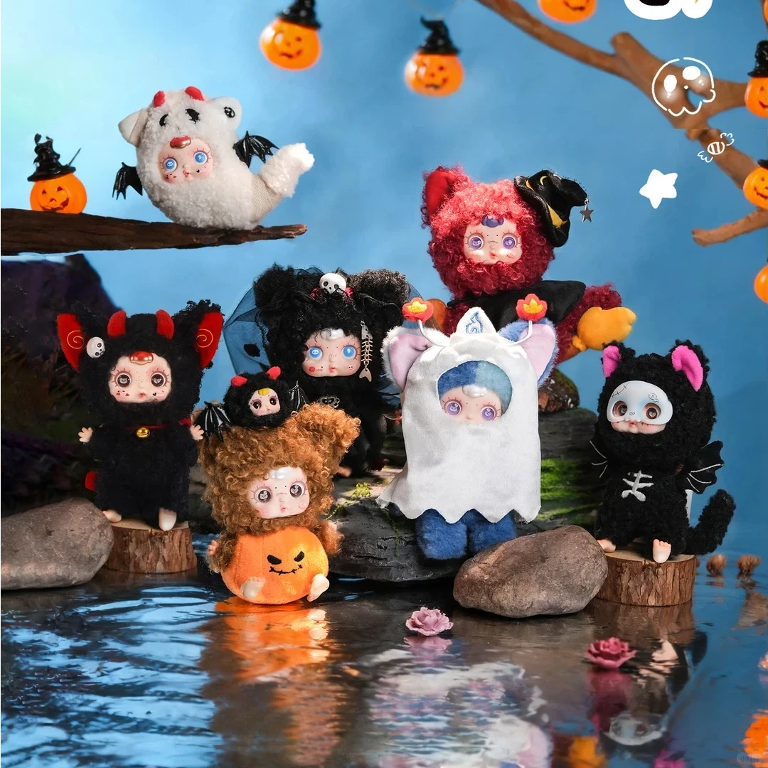 

Mm Tang Plush Blind Box Dark Night Story Series Nuomi'er Halloween Elf Collectible Art Toy Keychain Party Decor For Collectors