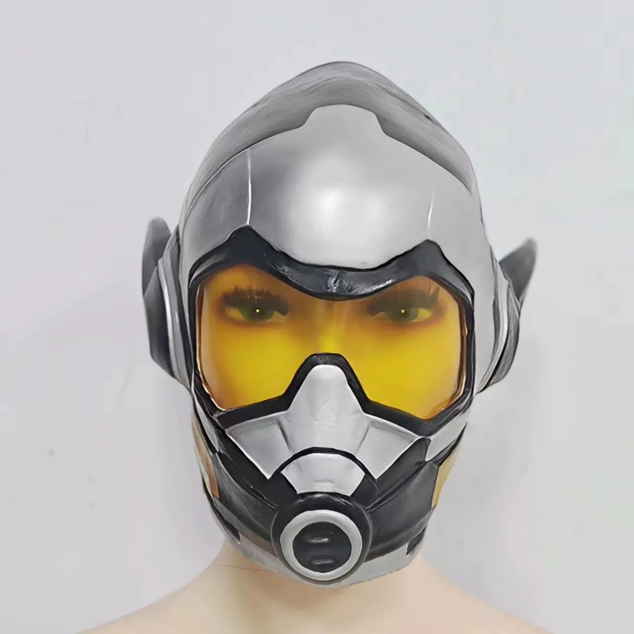 Sci-Fi Roboter-Krieger Vollkopf-Latexhelm-Maske, futuristische Weltraumsoldaten-Kopfbedeckung für Erwachsenen-Cosplay-Halloween-Kostüm-Requisiten – Detail 4