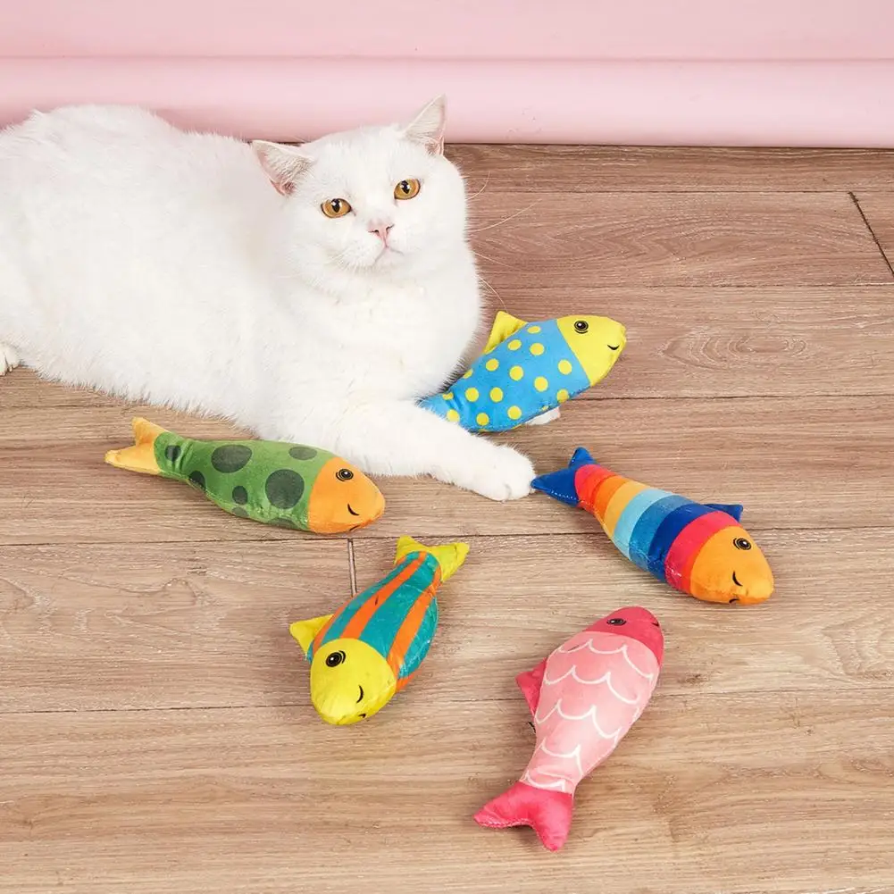 

Teeth Grinding Catnip Toys,with Cat Grass Inside Enhance Bond Fish Shape,Bite Resistant,Relief Interactive Plush Cat Toy