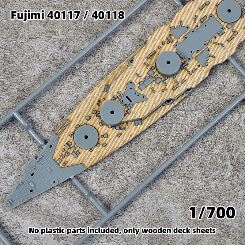 Modell-Upgrade-Teile Lasergeschnittene Holzdeckplatte mit selbstklebender Ankerkette für 60005 40117 40118 Fujimi IJN Fuso 1/700 1/35 – Detail 4