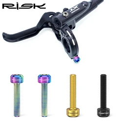 2pcs Risk Titanium Alloy Bike Brake Lever Bolts Ultralight M5*25mm Bicycle Screws Extended for SHIMANO XT M8000 Cycling Parts