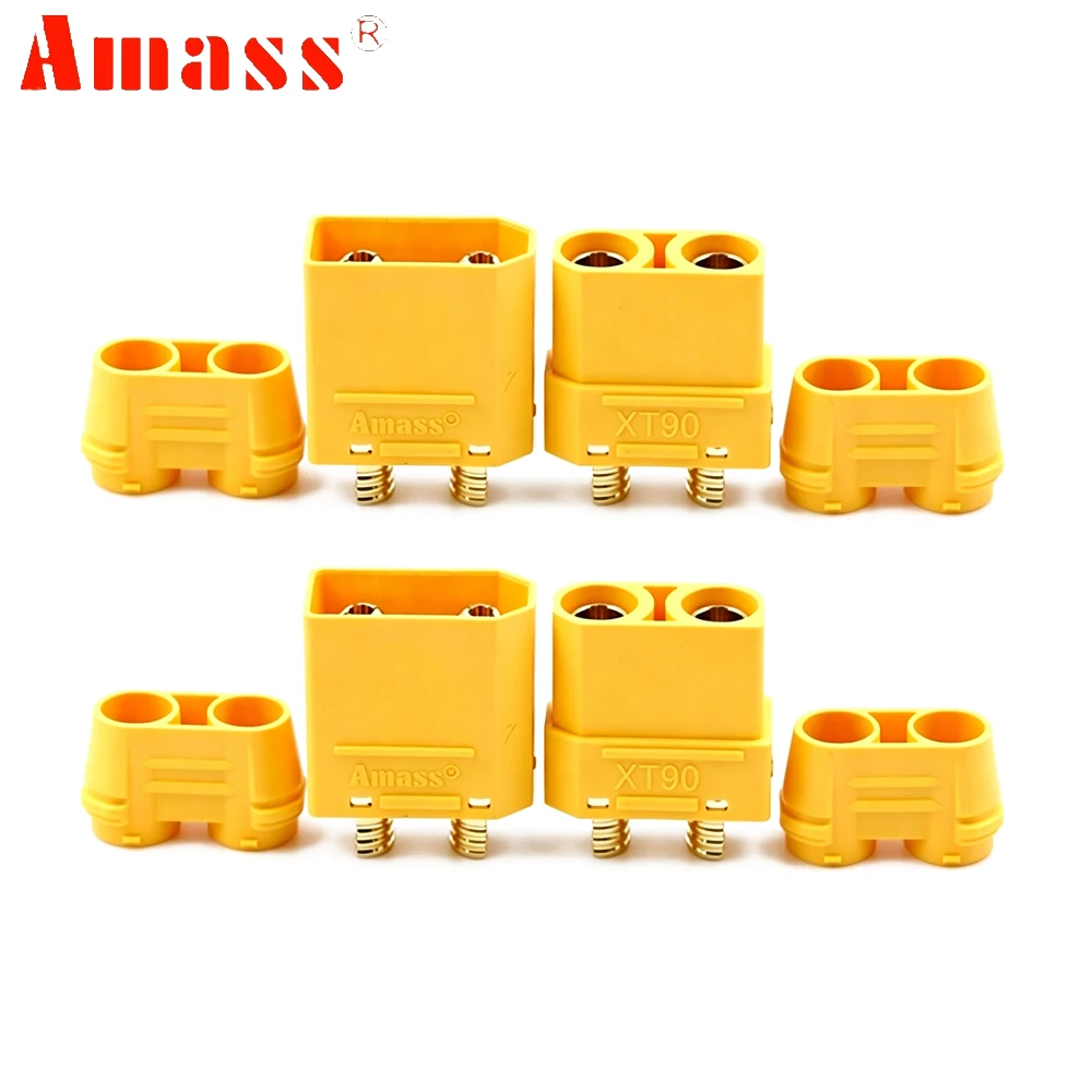 10pair/lot Amass XT90 XT90H 120A Gold Plated Male Female Connectors
