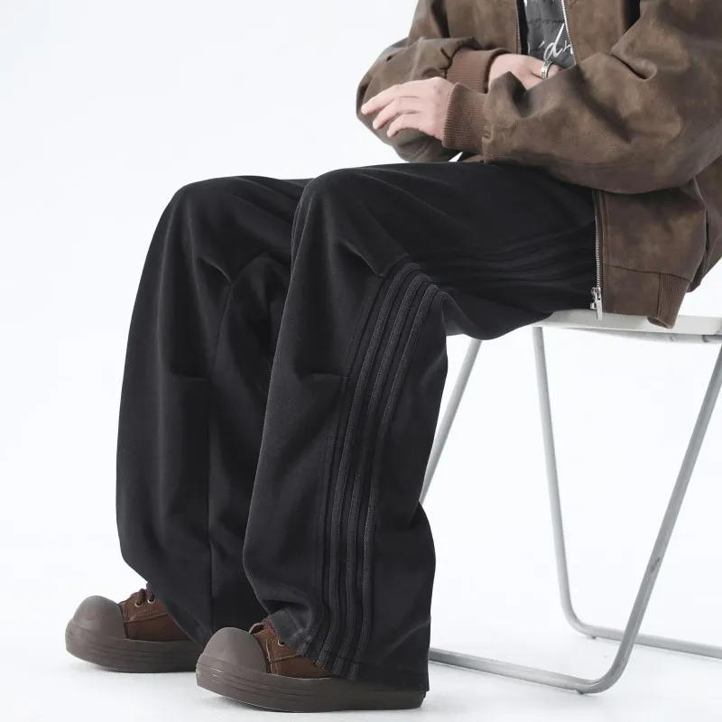 

Мужские повседневные брюки Waed American Casual свободного кроя с широкими штанинами, весна 2025, новинка, премиум-класс, прямой крой, свободные брюки, модный бренд