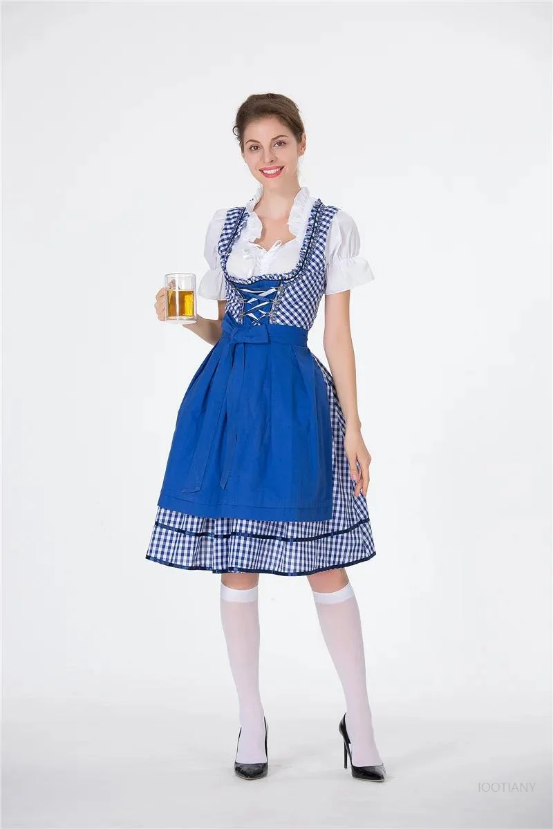 Sexy Classic German Munich French Oktoberfest Pub Beer Girl Tight Dress Traditional Bavarian Oktoberfest Party Maid Costumes