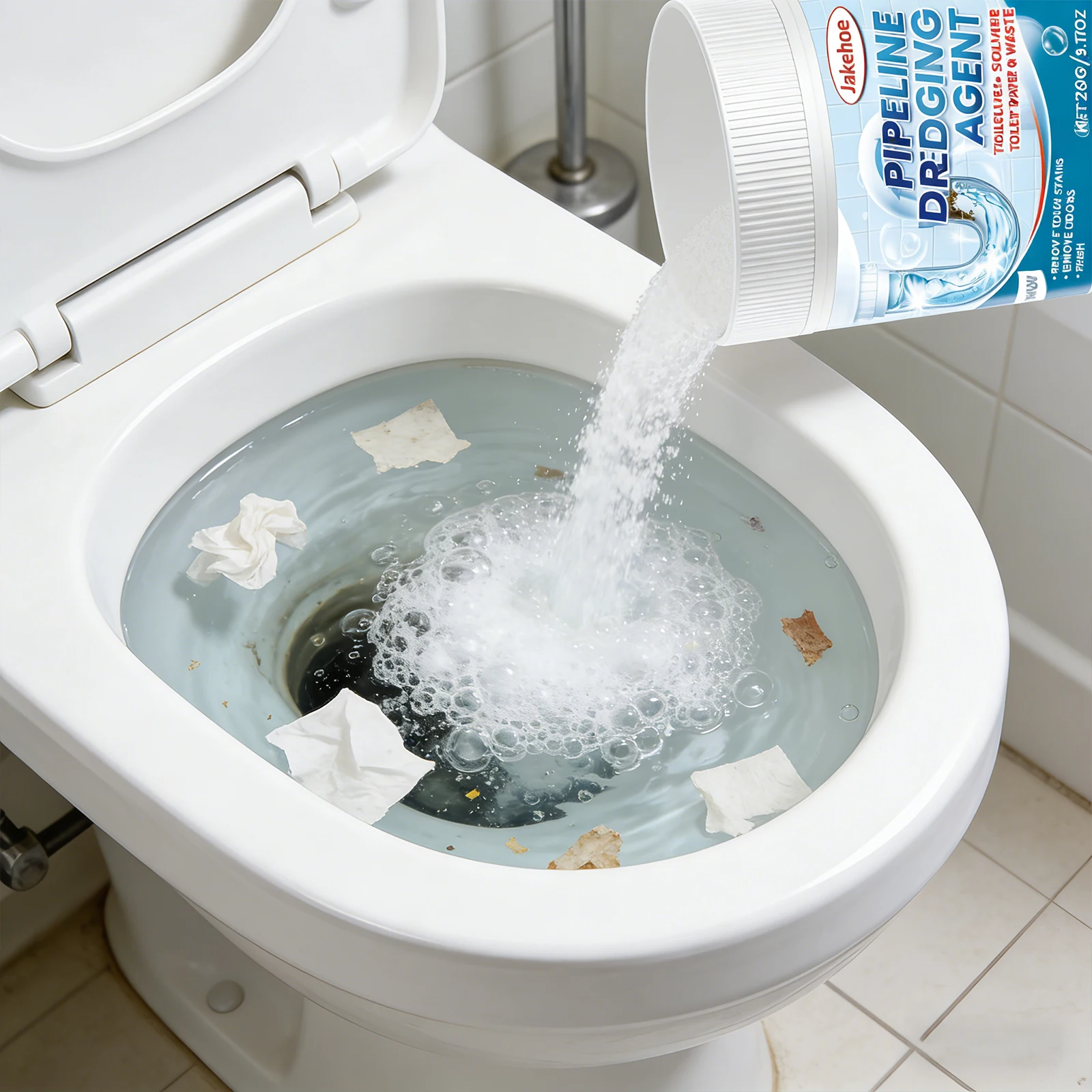 

Pipeline Dredging Agent Efficiently Remove Blockages in Pipelines Eliminate Odors Dissolve Oil Stain Strong Drain Cleaner Powder