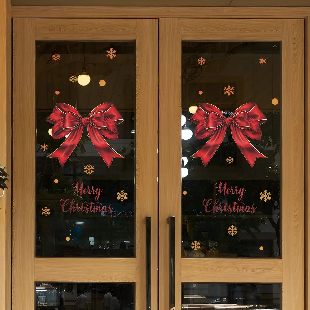 Merry Christmas Window Stickers Wall Sticker Xmas Decals Christmas Decorations For Home Shopping Mall Store Office Window